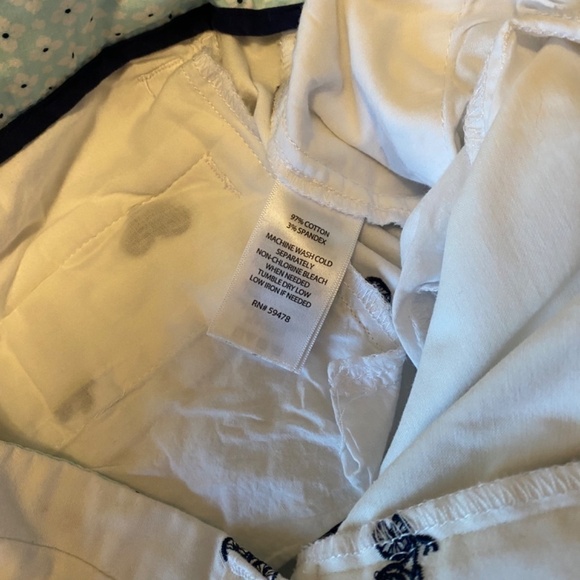 British Khaki- Skirt-White with Blue Bicycles-Women's Size 6 - Picture 7 of 8